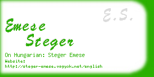 emese steger business card